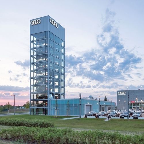 Système de stationnement avec plate-forme - Tower  - Nussbaum Parking - avec ascenseur