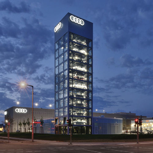 Système de stationnement avec plate-forme - PARK TOWER MULTI - Nussbaum Parking - avec ascenseur