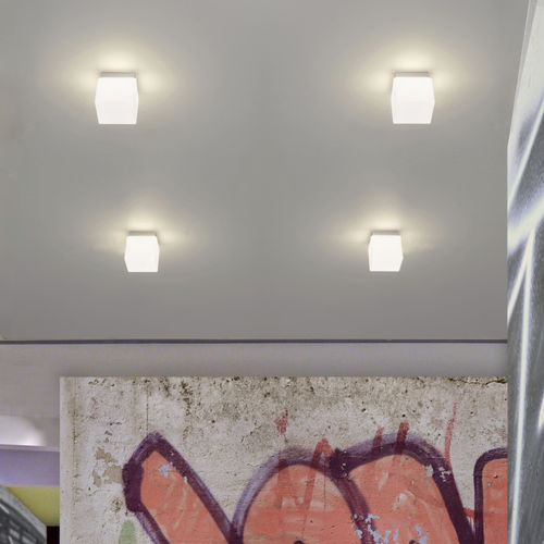 Plafonnier contemporain - CUBE - Casablanca Leuchten GmbH Distribution millelumen  - carré / en aluminium / en verre soufflé