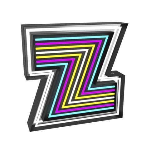 Lampe sur pied - LETTER Z - DelightFULL - en aluminium / en acier inoxydable poli / design original