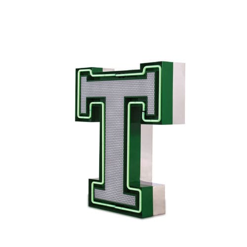 Lampe sur pied - LETTER T - DelightFULL - en aluminium / en acier inoxydable / en acrylique