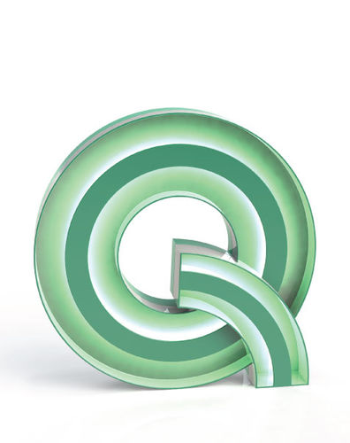 Lampe sur pied - LETTER Q - DelightFULL - en aluminium / en acrylique / design original