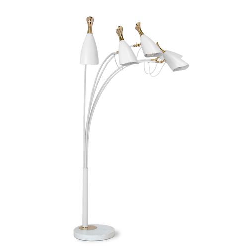 Lampe sur pied - DUKE 5 - DelightFULL - en aluminium / en laiton / contemporaine