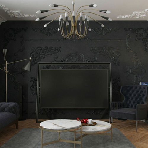 Lustre contemporain - ARETHA - DelightFULL - en laiton / en aluminium / professionnel