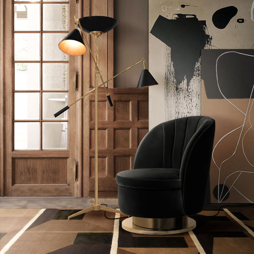 Lampe sur pied - TORCHIERE - DelightFULL - en aluminium / en laiton / contemporaine