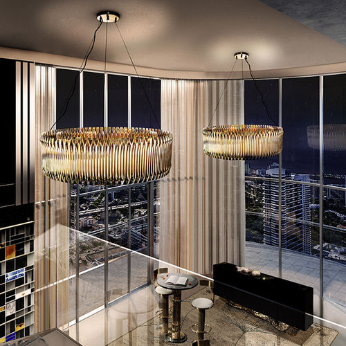 Suspension - MATHENY ROUND - DelightFULL - en laiton / contemporaine / d'intérieur