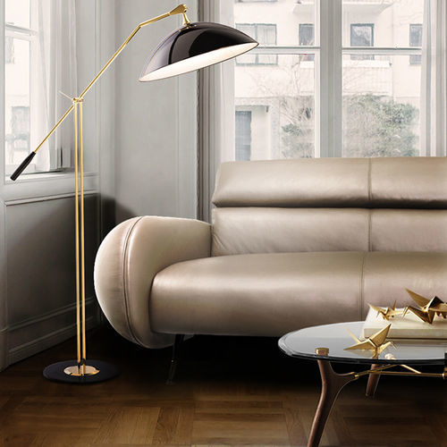 Lampe sur pied - ARMSTRONG - DelightFULL - en aluminium / en laiton / en marbre