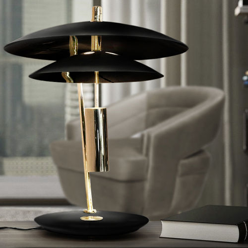Lampe de table - BASIE - DelightFULL - en aluminium / en laiton / en marbre