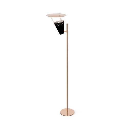 Lampe sur pied - LEE - DelightFULL - en aluminium / en laiton / vintage