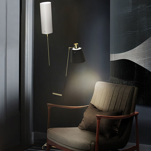 Lampe sur pied - PASTORIUS - DelightFULL - en aluminium / en laiton / en acrylique