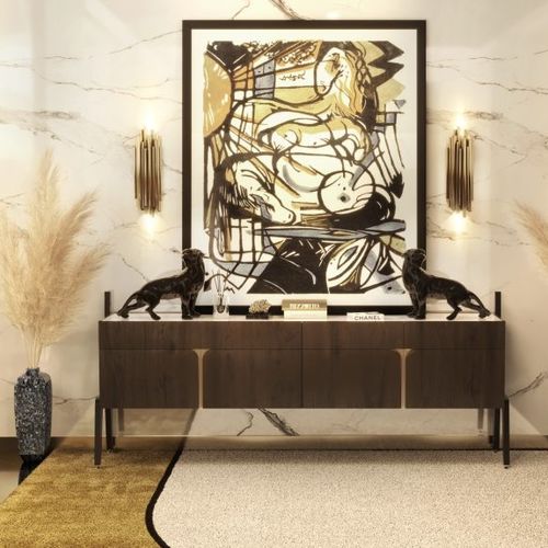 Applique murale Art Déco - BRUBECK - DelightFULL - d'intérieur / en laiton / fixe