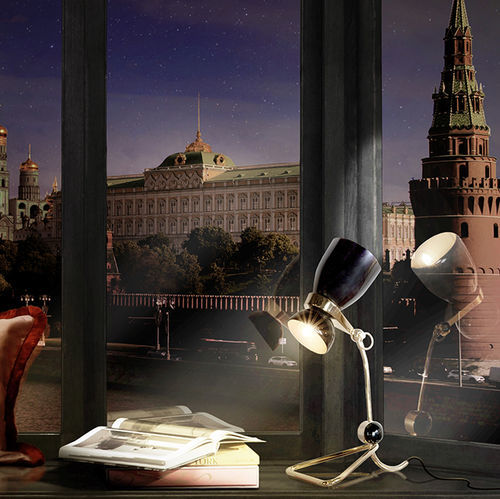 Lampe de table - AMY - DelightFULL - en aluminium / en laiton / contemporaine