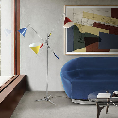 Lampe sur pied - SINATRA - DelightFULL - en aluminium / en laiton / en acier
