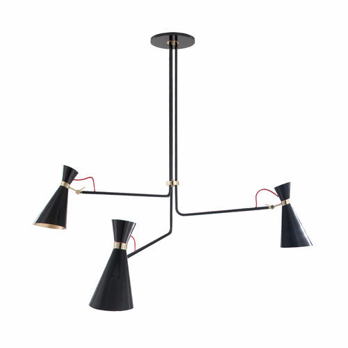 Lustre contemporain - SIMONE - DelightFULL - en laiton / en aluminium / 3 ampoules