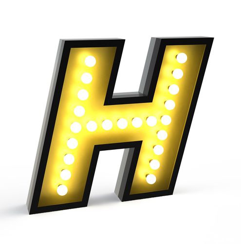 Lampe sur pied - LETTER H - DelightFULL - en aluminium / en acier inoxydable / design original