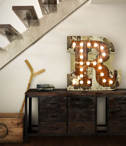 Lampe sur pied - LETTER R - DelightFULL - en aluminium / en acier / en acrylique