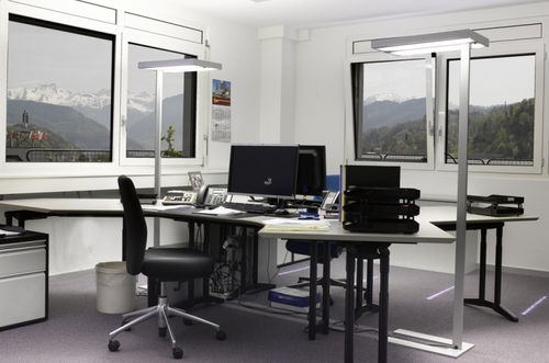 Lampe sur pied - LEIRA : 131-711I-80GET/840, B - Halla - en aluminium / contemporaine / d'intérieur
