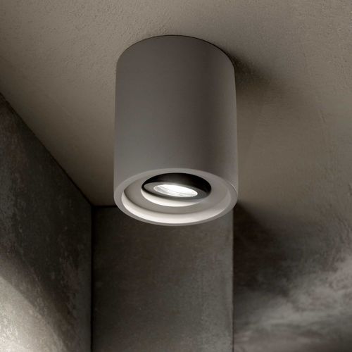 Plafonnier contemporain - OAK PL1 - Ideal Lux S.r.l.  - rond / en métal / en béton