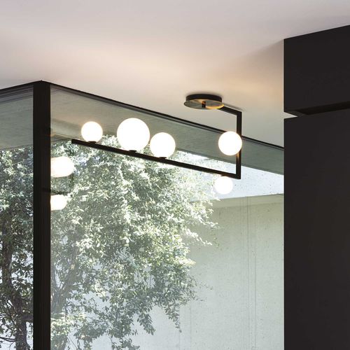 Lustre contemporain - BIRDS PL5 - Ideal Lux S.r.l.  - en verre soufflé / en métal / en laiton