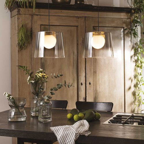 Suspension - FADE SP1 - Ideal Lux S.r.l.  - en métal / en verre soufflé / contemporaine