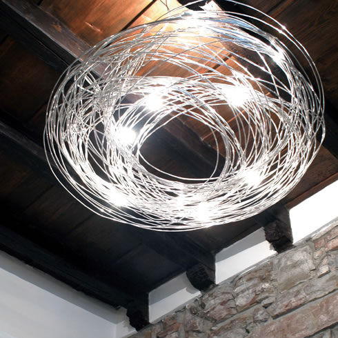 Suspension - CONFUSIONE: S 100 - Knikerboker - en aluminium / en acier / contemporaine