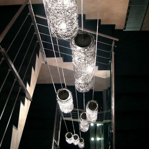 Suspension - CILINDRI - Knikerboker - en aluminium / contemporaine / d'intérieur
