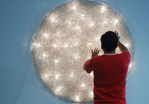 Applique murale contemporaine - DISCO: Ø 220 CM - Knikerboker - d'intérieur / en aluminium / à LED