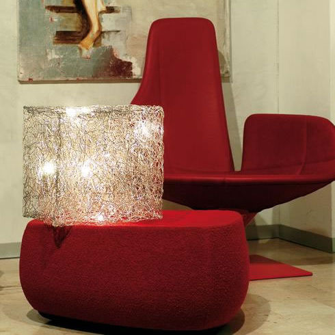 Lampe de table - QUBO: T 40 - Knikerboker - en aluminium / contemporaine / d'intérieur