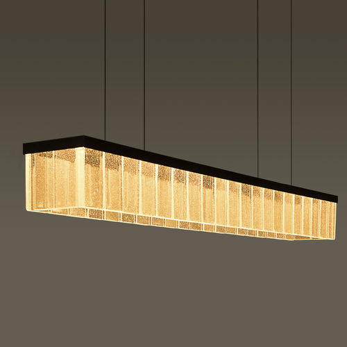 Lustre contemporain - CASINO - MASSIFCENTRAL - en verre / à LED / fait main