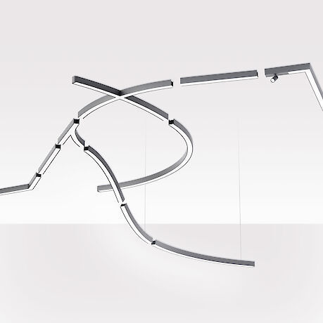 Luminaire encastrable au plafond - LIQUID LINE 60 A4 - Lightnet GmbH  - à LED / linéaire / courbe