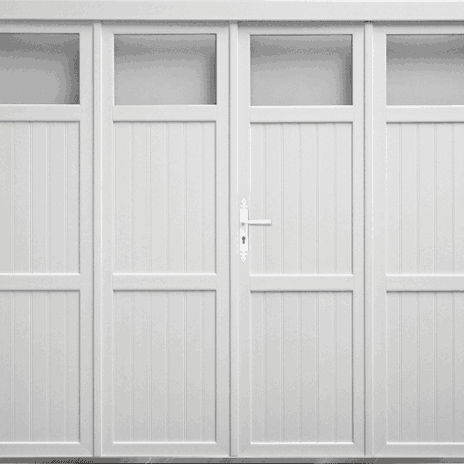 Porte de garage battante - LALLEMANT FERMETURES : CADRE SOUDE 2 - Lallemant - en PVC / manuelle