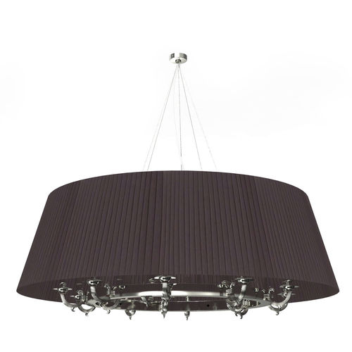 Lustre classique - SENECA : 2593 - LUMIS SRL - en laiton / en tissu / 10 ampoules