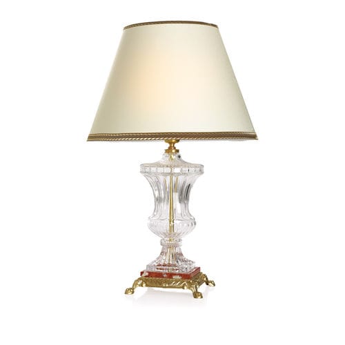 Lampe de table - SÒVER : 2305 - LUMIS SRL - en laiton / en cristal / en tissu