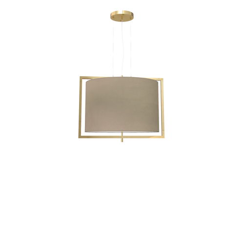 Suspension - GAMMA : 1835 - LUMIS SRL - en laiton poli / en verre / en tissu