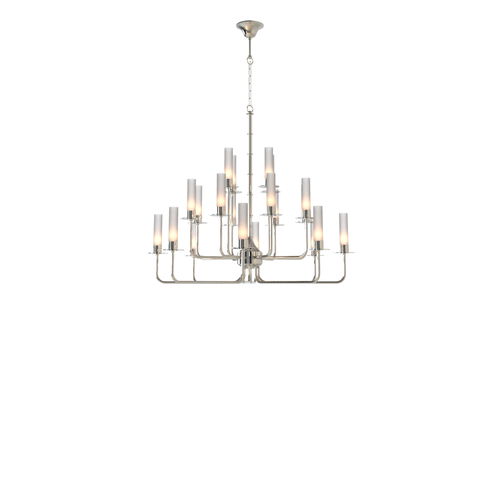 Lustre contemporain - COMETA : 9053 - LUMIS SRL - en verre sablé / en laiton / candélabre