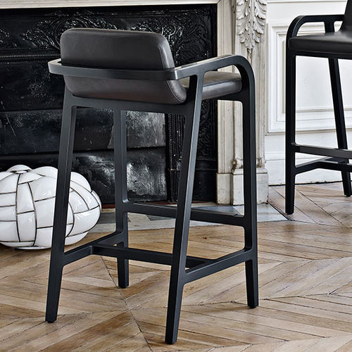 Chaise de bar contemporaine - FULGENS - MAXALTO - d'intérieur / en tissu / en cuir