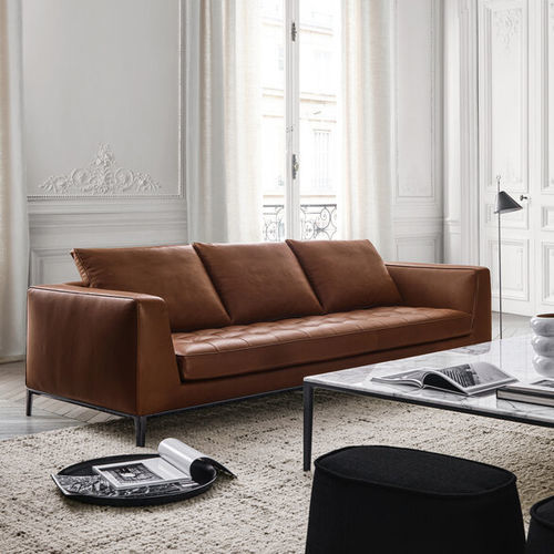 Canapé contemporain - LUCREZIA SOFT - MAXALTO - en tissu / en cuir / avec accoudoirs
