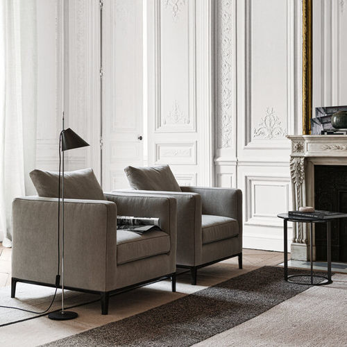 Fauteuil contemporain - LUCREZIA SOFT - MAXALTO - en tissu / en cuir / en acier