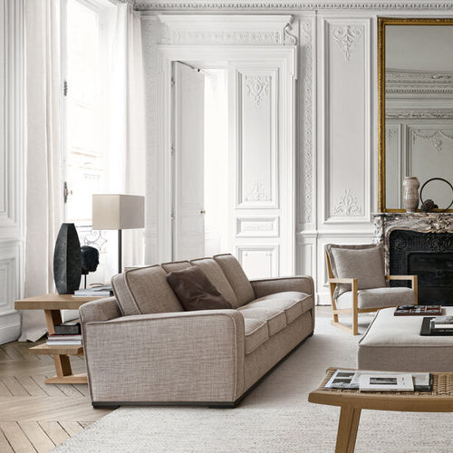 Canapé contemporain - IMPRIMATUR - MAXALTO - en tissu / en cuir / avec accoudoirs