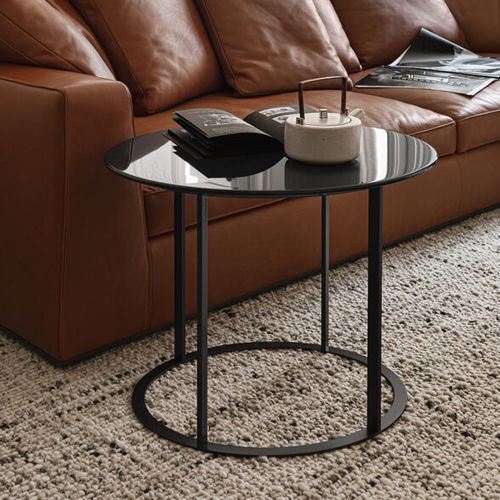 Table d'appoint contemporaine - PATHOS - MAXALTO - en fibre de bois / en marbre / avec piètement en acier