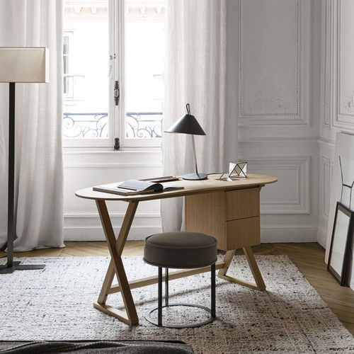 Bureau sur pied - SIDUS - MAXALTO - contemporain / en placage de bois / en cuir