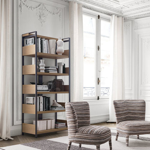 Bibliothèque contemporaine - ERACLE - MAXALTO - en placage de bois / en MDF / en bois massif