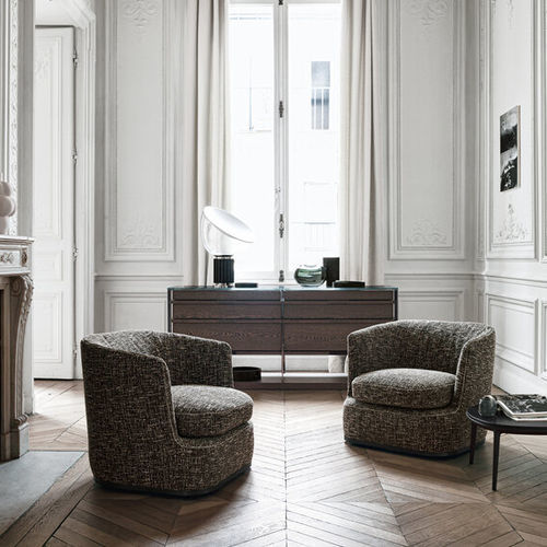 Fauteuil contemporain - APOLLO - MAXALTO - en tissu / en cuir / en acier