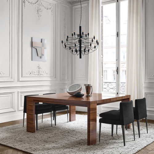 Table contemporaine - ABSEO - MAXALTO - en placage de bois / en contreplaqué / avec piètement en bois