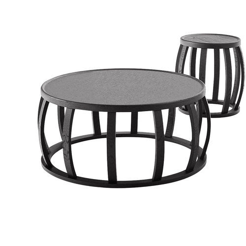 Table basse contemporaine - LOTO - MAXALTO - en bois massif / en placage de bois / avec piètement en bois