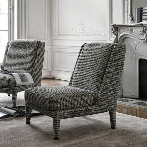 Chauffeuse contemporaine - NIDUS - MAXALTO - en tissu / en cuir / en acier