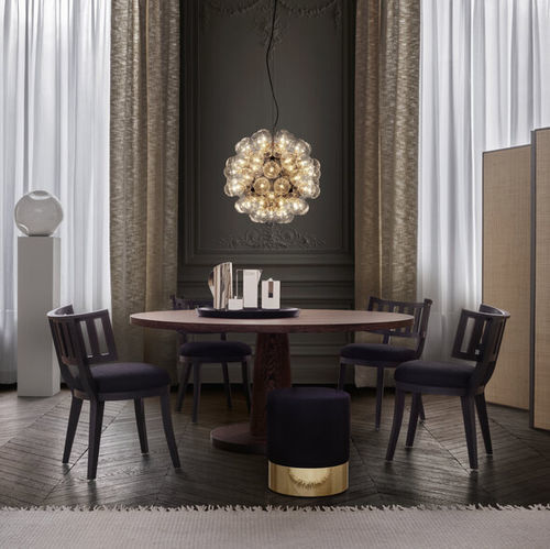 Chaise contemporaine - CLEIDE - MAXALTO - d'intérieur / en tissu / en cuir