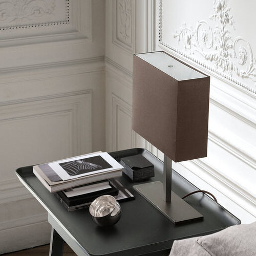 Lampe de table - LEUKON - MAXALTO - en métal / en verre / en tissu