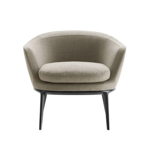 Fauteuil contemporain - CARATOS - MAXALTO - en tissu / en cuir / en fonte d'aluminium