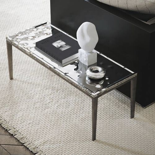 Table d'appoint contemporaine - Soleide - MAXALTO - en MDF / en acier inoxydable / avec piètement en fonte d'aluminium